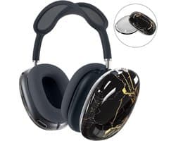 MMOBIEL Beschermhoes voor AirPods Max Hoofdtelefoons – Zachte TPU Oorschelpen Beschermhoes – Anti-Kras Beschermende Cover – Keramisch Zwart