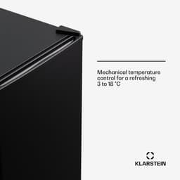 Klarstein Mini-Koelkast koelkast, mini koelkast met glazen deur, 28L voor drankjes, snacks & cosmetica, koelkast klein & geruisloos, regelbare schappen, kleine skincare koelkast huidverzorgingsproducten medicijnen - Minibar - 2L 35 dB 65W — thumbnail 5