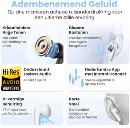 Xssive TWS15 Draadloze Oordopjes - Drievoudige Noise Cancelling & Hi-Res Audio - Bluetooth Oordopjes Geschikt voor iPhone, Samsung Oortjes Draadloos — thumbnail 4