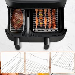 Vierkante Heteluchtfriteuse Accesoires Set - Dubbele Heteluchtfriteuse Accesoires Set - Voor philips Airfryer Dual Basket 3000 Series NA350 Airfryer-accessoires — thumbnail 3