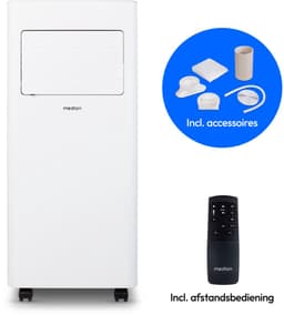 MEDION Mobiele Airco E701 (7000 BTU, 3-in-1, Koelen, Ontvochtigen, Ventileren, tot 25m², incl. Raamafdichtingskit, voor Slaapkamer en Woonkamer, Afstandsbediening, MD 37730) — thumbnail 1