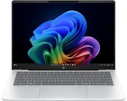 HP OmniBook 5 NGAI 14-he0900nd Copilot+ PC Snapdragon X1-26-100 Laptop 35,6 cm (14") 2K 16 GB LPDDR5x-SDRAM 512 GB SSD Wi-Fi 6E (802.11ax) Windows 11 Home Zilver