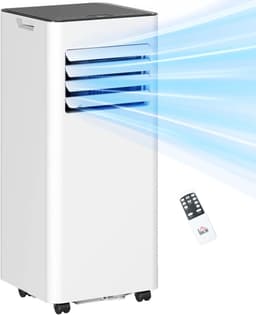 3-in-1 Mobiele airco - 7000 BTU - Draagbare airconditioner - 3-in-1 koelen, ventilator en luchtontvochtiger - geschikt voor ruimte tot 26 m² - Met afstandsbediening en 24-uurs timer - Led-display - Wit — thumbnail 9