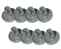 Vaatwasserwielen - Universeel vaatwasser wiel van onderkorf - Geschikt voor AEG Favorit, Privileg, Zanussi Accessoires voor bovenste onderste rekwielen - 8 stuks - 40 mm