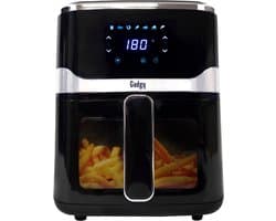 Gadgy Airfryer 5L met Kijkvenster – 1400W – Digitale Heteluchtfriteuse – 7 Voorgeprogrammeerde Programma’s – Touchscreen – Tot 200°C – Gezond Frituren Zonder Olie - Moederdag Cadeautje