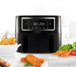 Kitchencook - Airmed 8 - Dubbele Airfryer - 8 Liter - 2600W - 10 Programma’s - 2 Mandjes — thumbnail 5