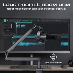 FIFINE - Power Package Pro - Streaming / Gaming / Podcast Starterpack - Microfoon met Arm - Mixer - Headset - XLR Kabel - T688 - BM88 - SC3 - L9 — thumbnail 5