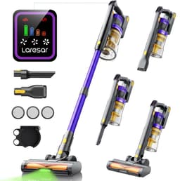 Draadloze Stofzuiger - 550W - 55000PA Zuigkracht - Handstofzuiger - Laresar X11 - Smart Touch Display - 60 min Looptijd - Cycloon Technologie - Met Turbo Borstel - Voor Tapijt en Vloer - 3 Filtersets - EU Plug — thumbnail 1