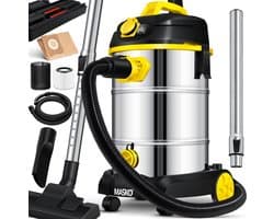 Premium Alleszuiger - Nat en Droog Stofzuiger-  Blaasfunctie - RVS reservoir - 30 liter  1800W - Rood