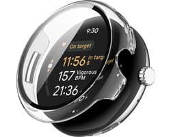 Watch case screenprotector - hoesje - gehard glas - geschikt voor Google Pixel Watch 3 (41 mm) - transparant