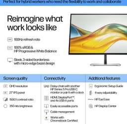 HP Series 5 Pro 527pq - QHD IPS Monitor - USB-hub - Ergonomisch Ontwerp - 27 inch — thumbnail 3