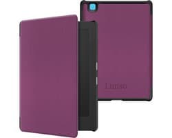 Lunso Geschikt voor Kobo Aura Edition 2 hoes (6 inch) - sleepcover - Paars