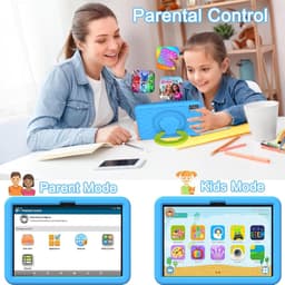Mrs. Jones 10.1 Inch Kids Tablet Children's Tablet with WiFi Android 13 Tablet 8RAM 128ROM Netflix Educational Tablet with 6000mAh Battery Parental Control Bluetooth Dual Camera-Blue . — thumbnail 5