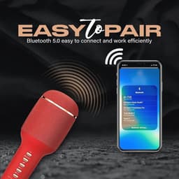 Draadloze Karaoke Microfoon met Luidspreker en Spraakverandering - Draagbare Dual Mode Karaoke — thumbnail 4