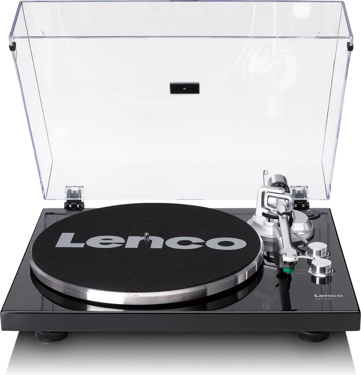 Lenco Platenspeler met Bluetooth - Metalen draaiplateau toonarm en contragewicht - Lenco Expertise lijn - LBT-215BK - Piano Black — afbeelding 1