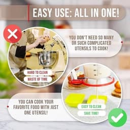 Deegdispenser Mixer - Beslaghouder Bakken - Muffins Pannenkoeken Maken - Nauwkeurig Gieten Ventiel - 900 ml Inhoud - Transparant Zwart Rood — thumbnail 2