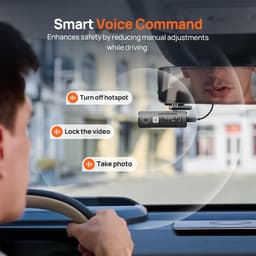 Dashcam M310 Plus 2K, 1440P dashcam auto, wifi, nachtzicht, bewegingsdetectie, time-lapse-opname, WDR, loop-opname, parkeermodus, wifi, app, — thumbnail 5