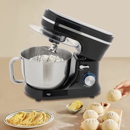 Keukenmachine - 1000 W Vermogen - 4,5 Liter Mengkom - Elektrisch - Inclusief Deeghaak En Garde - Voor Brood En Cake - Gezinsgebruik — thumbnail 3