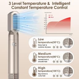 Luchtborstel 5-in-1 Air Styler Set, 1000 W Hair Air Styler 3 temperaturen, Mulit Air Brush Set voor het gladmaken, volume geven, drogen, blaasborstel voor verschillende haartypes — thumbnail 2