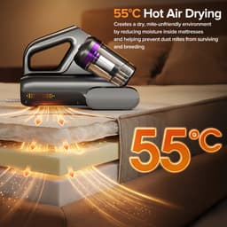 North Collective Huisstofmijt Stofzuiger - Tapijt Reiniger - Bank, Bed & Matras Reiniger - 350 W 24kPa Zuigkracht - Hete Lucht & Droger - Bacterie, Mijt & Schimmel Bestrijder — thumbnail 3