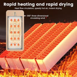 Draagbare elektrische wasdroger - 500 W, opvouwbaar, warmtepomp, timer, automatische uitschakeling, led-display, mini-wasdroger, sneldrogend voor kleding, ondergoed — thumbnail 5