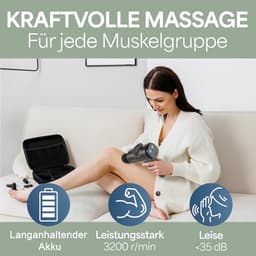 SnelShoppen - Massagepistool met 6 Massagekoppen, 30 Snelheden, USB-C Aansluiting en LCD-Touchscreen - Spiermassageapparaat voor Diepe Weefselmassage — thumbnail 5