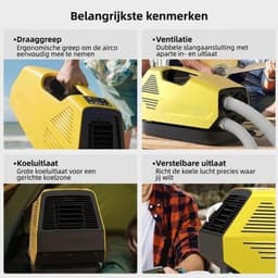Mobiele Airconditioner – Draagbare Airco – Outdoor Koeling – Compacte Klimaatbeheersing – Lichtgewicht 6,5 Kg – 2380 BTU - 43 dB Geluid – Meerdere Modi — thumbnail 4