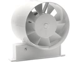 Nedco Buisventilator - 99 x 118 mm - Wit - Met Timer - Voor Montage In Kanaal - Buis/Slang Vanaf 2 Kanten Om Ventilator Geschoven - Kunststof - Gewicht 580 Gram - 2 Jaar Garantie