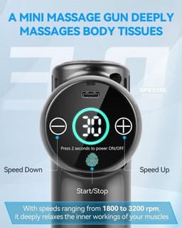 Massagepistool Professioneel - Massageapparaat - Theragun - Zwart — thumbnail 2