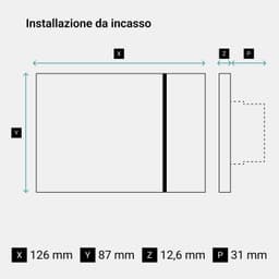 SXG8002 Smarther2 Intelligente wifi-thermostaat met, inbouwthermostaat, programmeerbaar, aan-/uit-bediening, ook met app, en, weergave van de luchtvochtigheid, zwart — thumbnail 3