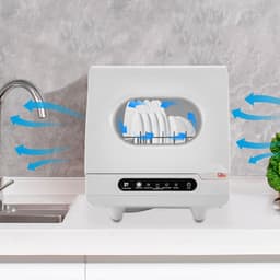 Mini Vaatwasser - Compacte Afwasser - Snel Schoon Maken - 360 Graden Waterstraal - 45 x 45 x 38 cm — thumbnail 4
