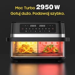 Airfryer – Heteluchtfriteuse – Digitale Friteuse – Gezond Koken – XXL 11L – 2950W Vermogen – Dual-Zone Met Verwijderbare Divider — thumbnail 3