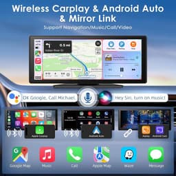 Dashcam voor auto - Zwart - 9,26 Inch - Draadloos Touchscreen met 4K Dashcam en 1080P Achteruitrijcamera - Met GPS en Spraakbesturing — thumbnail 2