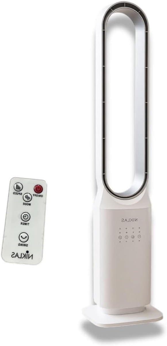 Bladloze Ventilator - Torenventilator Zuilventilator - Ruimte Verkoelen - Zonder Zichtbare Bladen - 12 x 23 x 90 cm - Wit — afbeelding 1