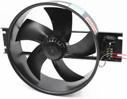 Industriële Axiale Ventilator - Luchtverplaatsing Ventilator - Luchtcirculatie Verbeteren - Koperen Spoel - 300 mm - Zwart — thumbnail 1