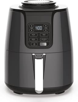 Luchtfriteuse - Airfryer Frituurpan - Gezond Frituren - Breed Temperatuurbereik - 4 Quarts - Zwart — thumbnail 1