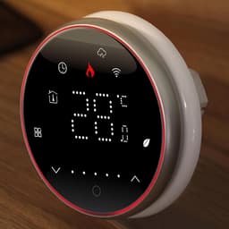 Slimme Thermostaat - Draadloze WiFi - Verwarming Regelen - Zeer Nauwkeurig - 13mm Dun - Zwart — thumbnail 4