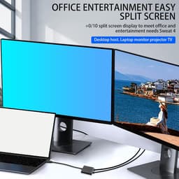 USB naar HD adapter - Display converter - Scherm uitbreiden - Plug and play - 1080p resolutie - Zwart — thumbnail 5