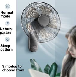 Wandventilator - Muurventilator Elektrische Ventilator - Ruimte Koelen - Afstandsbediening - 18 Inch - Goud — thumbnail 3