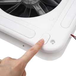 Dakventilator Camper - Motorhome Ventilator - Frisse Lucht - Met LED Verlichting - 36x40 cm - Wit — thumbnail 3
