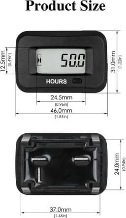 SnelShoppen - Digitale LED Urenmeter voor AC/DC 5-277V, Waterdichte Onderhoudsintervallen, Ideaal voor Grasmaaier, Generator, Luchtcompressor, Motorfi — thumbnail 4