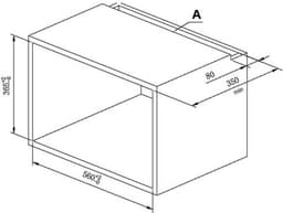Inbouw Magnetron - Oven Keukenapparaat - Snel Eten Opwarmen - Roestvrijstalen Binnenruimte - 20 Liter - Zwart — thumbnail 2