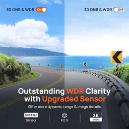 Thijox - 70mai Dashcam M310 Plus 3K Auto Dashcam, Wifi, Nachtzicht, Bewegingsdetectie, Time-Lapse, WDR, Loop-opname, Parkeermodus, Max. 256 GB — thumbnail 3