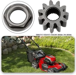 SnelShoppen - 2 Set Stuuras Pinion Tandwiel & Bushing Kit Geschikt voor MTD en Cub Cadet 717-1554, 917-1554, 941-0656A, 741-0656A Grasmaaier Stuur Pre — thumbnail 5
