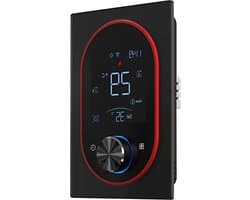Slimme Thermostaat - Programmeerbare Thermostaat - Energie Besparen - Wifi App Bediening - 16A - Zwart
