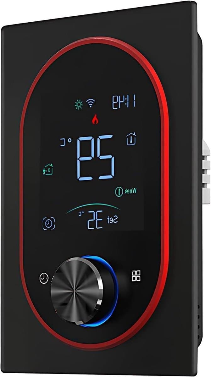 Slimme Thermostaat - Programmeerbare Thermostaat - Energie Besparen - Wifi App Bediening - 16A - Zwart — afbeelding 1