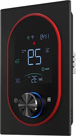 Slimme Thermostaat - Programmeerbare Thermostaat - Energie Besparen - Wifi App Bediening - 16A - Zwart — thumbnail 1