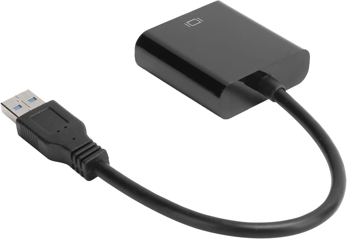 USB naar VGA Adapter - Externe Display Extender - Werkruimte Uitbreiden - Plug en Play - 5 Gbps Snelheid - Zwart — afbeelding 1