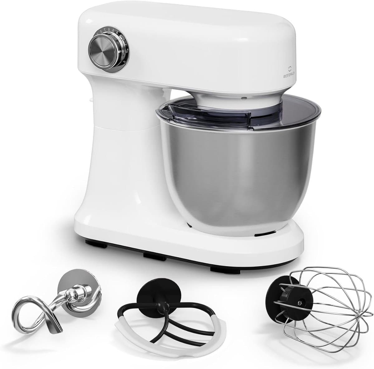 Stand Mixer - Keukenmixer Mengmachine - Bakken Ingrediënten Mengen - Planetaire Mengsysteem - 5 Liter Kom - Wit — afbeelding 1