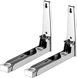 Magnetron Wandrek - Magnetronhouder Ovenrek - Keuken Organiseren - Verstelbaar Opvouwbaar - 22-40 cm - Zilver — thumbnail 1